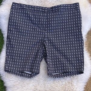 Mario Serrani Black and White Patterned Women's Bermudas